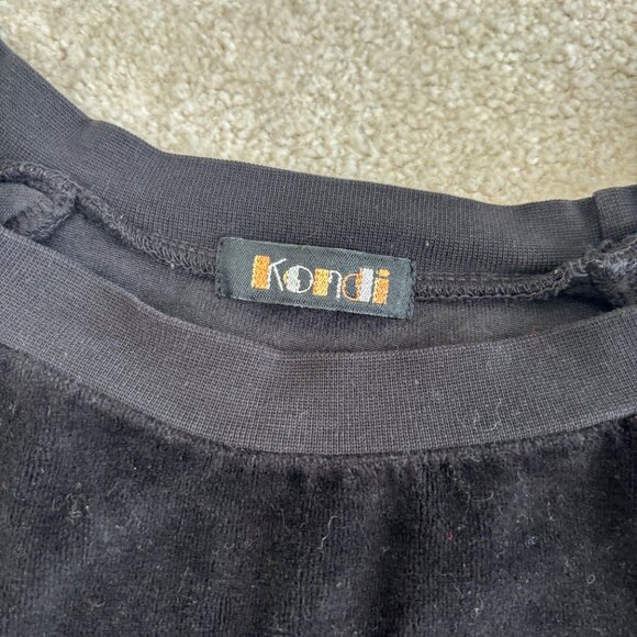 Suzie Kondi Black Velour Sweatshirt - Picture 2 of 3
